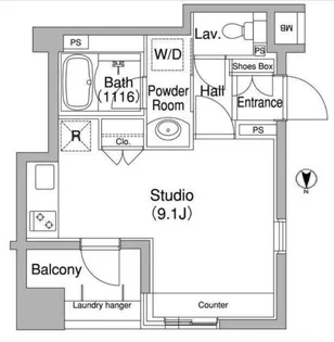 コンフォリア銀座EAST【14階】の間取り