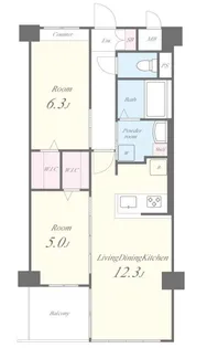 APエルテージ地行【5階】の間取り