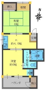東灘サチハイツ【4階】の間取り