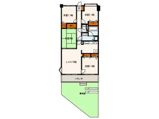 コアマンション小笹II【1階】の間取り
