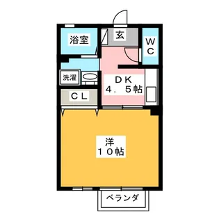 ピュアーレワン【1階】の間取り