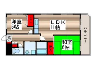 エステイト【3階】の間取り