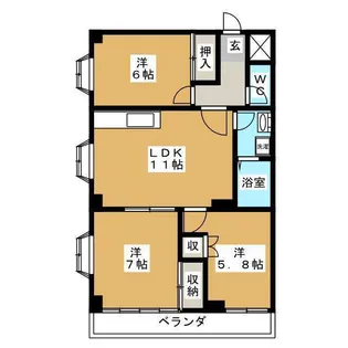 エクセル富士【4階】の間取り