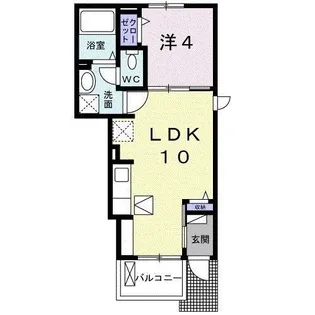 メゾンカルム【1階】の間取り