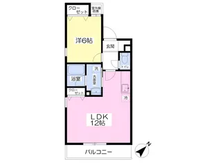 プランドールヒルズ【2階】の間取り