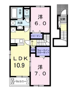 アンベリールB【2階】の間取り