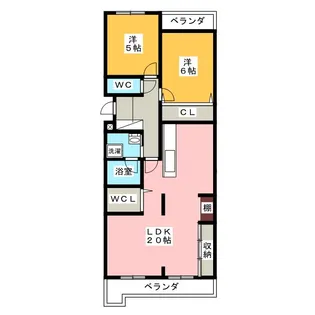 ヴェルビュ星ヶ丘【4階】の間取り