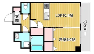 スワンズシティ難波南【4階】の間取り