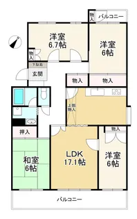 鈴蘭泉台第一住宅1号棟【3階】の間取り