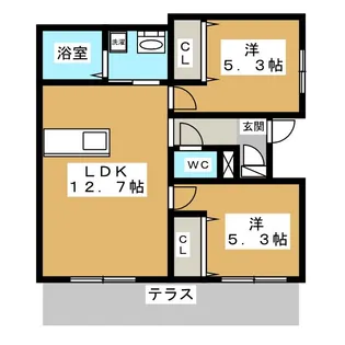 Hale O Kukuna【1階】の間取り