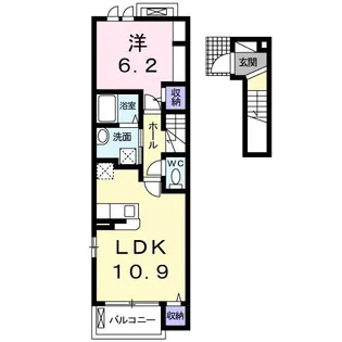 ベル クローシュ【2階】の間取り