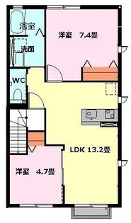 モンテ カヴァロB【2階】の間取り