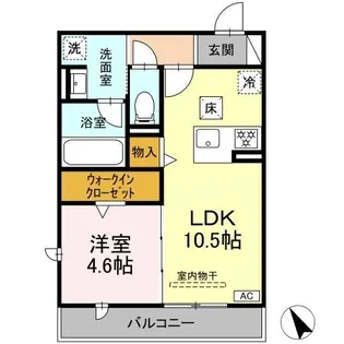ワイズヴィラ岐南EAST【1階】の間取り