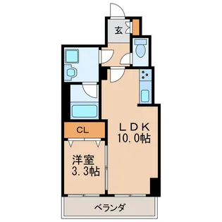 セイワパレス丸の内駅前【9階】の間取り
