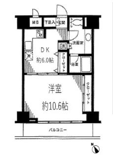 ラ・ヴェーヌ五反田イースト【7階】の間取り