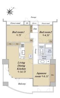 ローレルスクエア和泉中央D棟【5階】の間取り