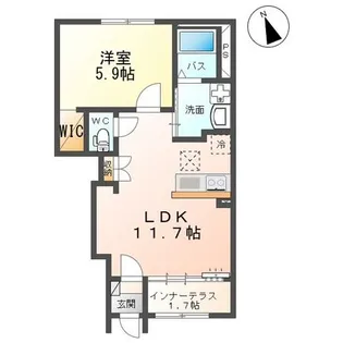 フラッハーニ【1階】の間取り