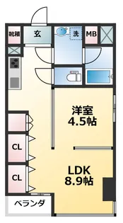 パレス東洋10号館【3階】の間取り