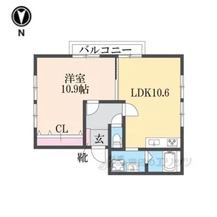 阪和阪手ドミールA【2階】の間取り