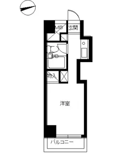 スカイコート入谷【4階】の間取り