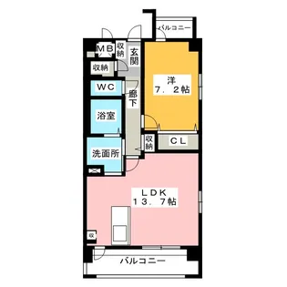 スターハイツ【5階】の間取り