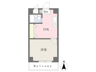 シティパレス北田辺【2階】の間取り