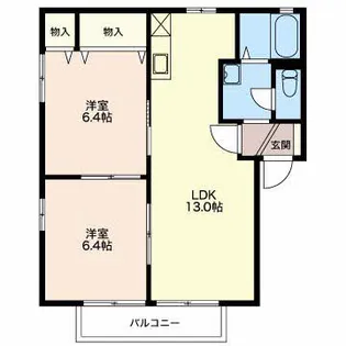 シャーメゾンランブルA【2階】の間取り