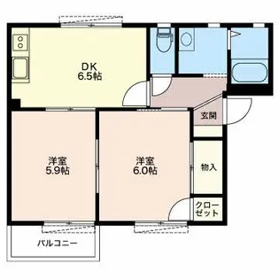 ル ポール宮下 B【2階】の間取り