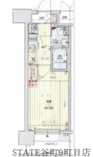 エグゼ難波WESTリバー【12階】の間取り