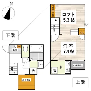 ADC光の森パピーズII【2階】の間取り