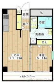 ドミニアムパレス東洋【5階】の間取り
