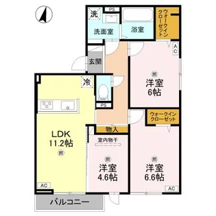 テラス オルキデ宝来【2階】の間取り