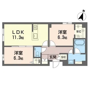 セントリビエ湘南台【1階】の間取り