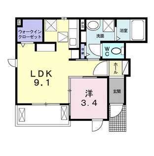 サン住吉双葉I【1階】の間取り