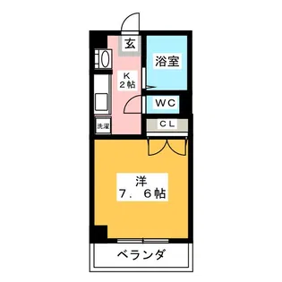 桂山サコウハイツII【1階】の間取り