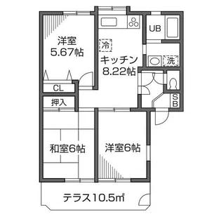 フォレスト深大寺A号館【1階】の間取り