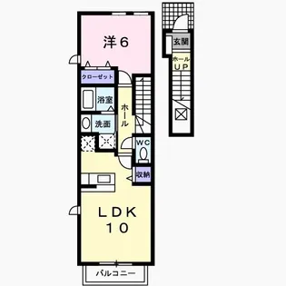 サンライズ【2階】の間取り