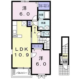 メゾンド フローラ【2階】の間取り