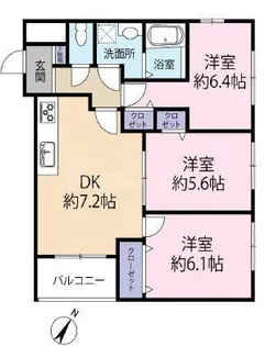 エバーグリーンパレス船橋本町【5階】の間取り