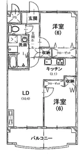 WEST・SIDE【3階】の間取り