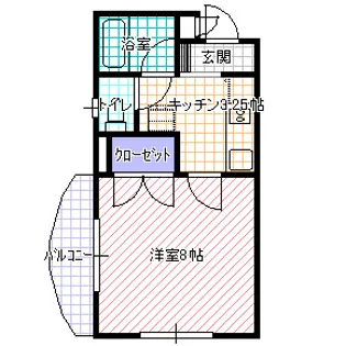 フォーライフ栄町【2階】の間取り