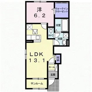 ロトンヌA【1階】の間取り