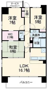 エコロジー千葉みなとレジデンス【4階】の間取り