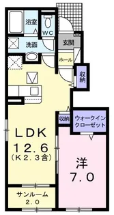 MORE ROSE【1階】の間取り