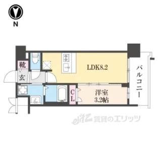 プレサンスTHEKYOTO新町通【5階】の間取り