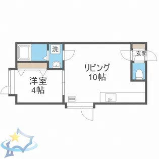 アークコート北大西III【3階】の間取り
