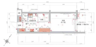 ハーモニーレジデンス新宿THE NORTH【2階】の間取り