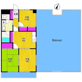 元屋敷壱番館【3階】の間取り
