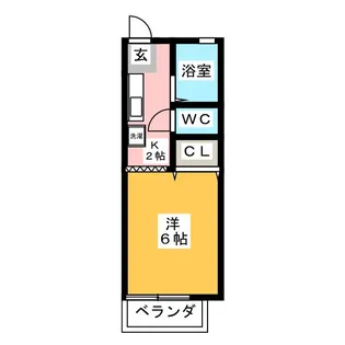 メゾンクレールA【1階】の間取り