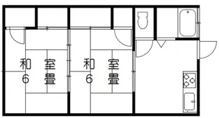 第1皐月荘【2階】の間取り